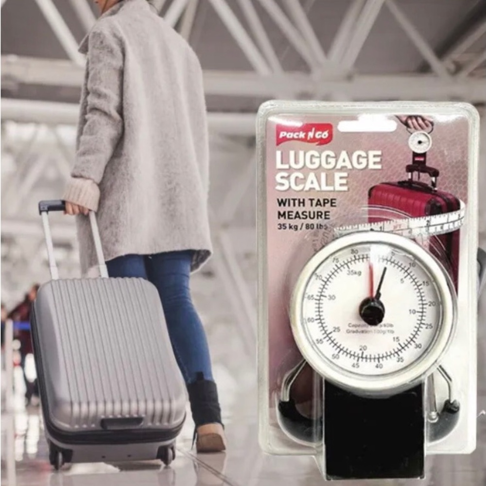 2 Pack Luggage Scale 35kg 80lb Suitcase Travel  Weighing 1M Tape Measure